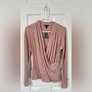 NWT RW&CO. Long Sleeve Sweater with Crossover Front